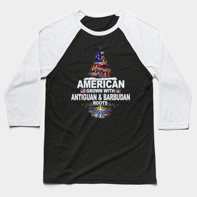 Christmas Tree  American Grown With Antiguan & Barbudan Roots - Gift for Antiguan & Barbudan From Antigua & Barbuda Baseball T-Shirt by Country Flags